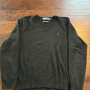 Ralph Lauren Men's V-Neck Sweater in Black